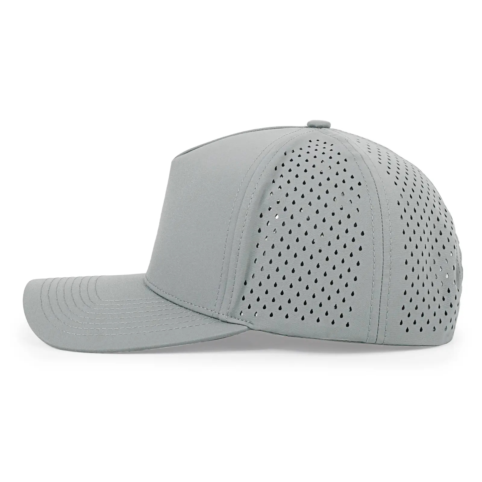 Men's Grey Perforated Truck Driver Cap 4.5" - Image 18