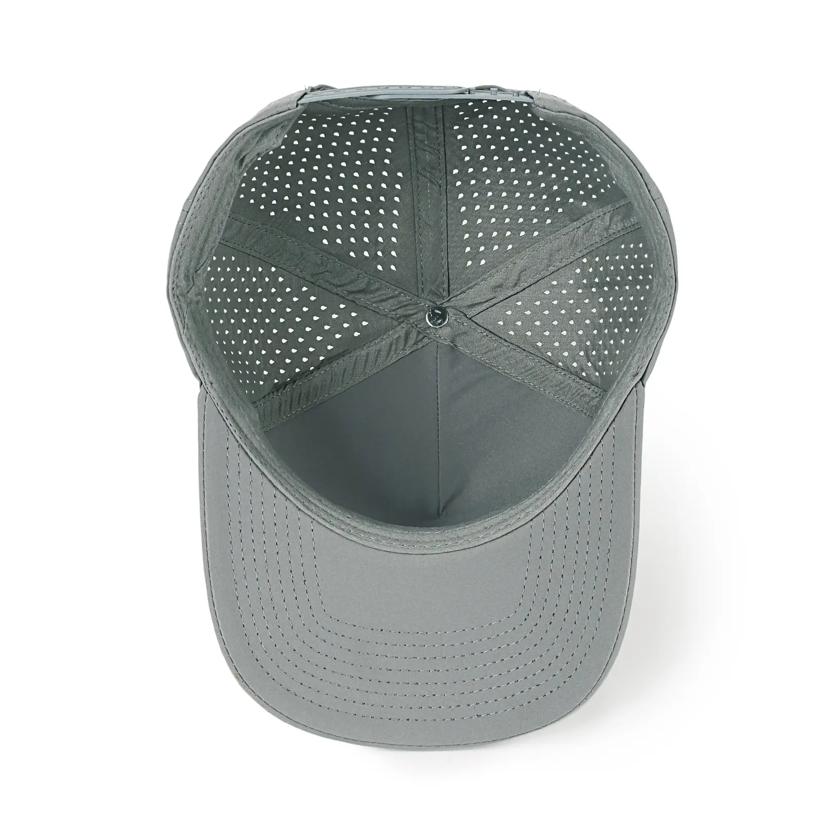 Men's Grey Perforated Truck Driver Cap 4.5" - Image 20