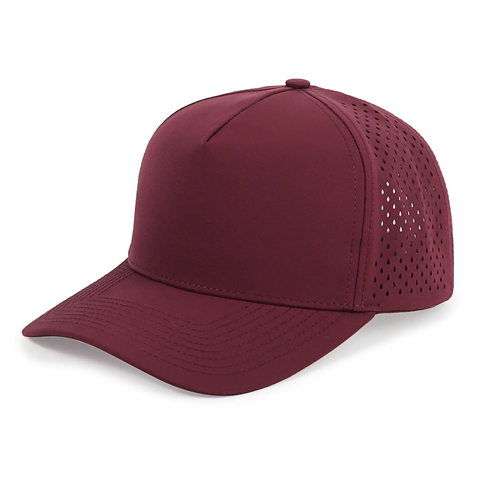 Men's Grey Perforated Truck Driver Cap 4.5" - Image 5