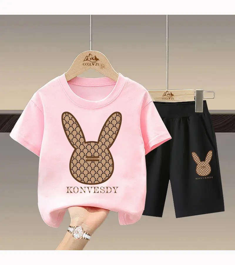 2024 Boys Cotton Bunny Print Shorts Set — feature 11