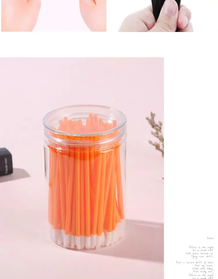 100 Pcs Disposable Lip Brush Set for Makeup Artists Beginners — feature 5