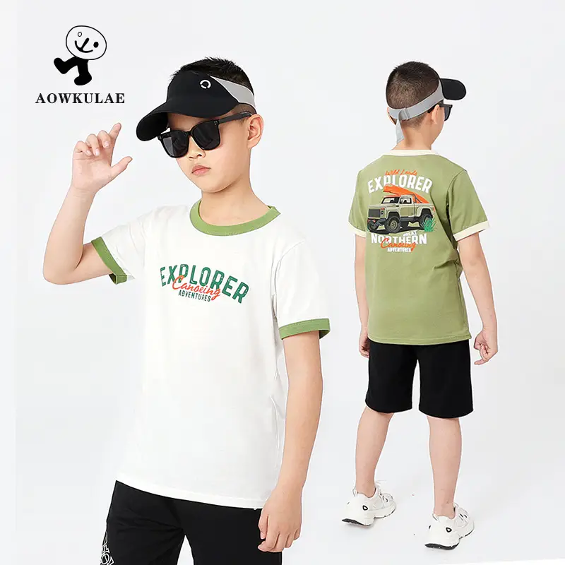 Kids Explorer T-Shirt Cotton Short Sleeve Summer