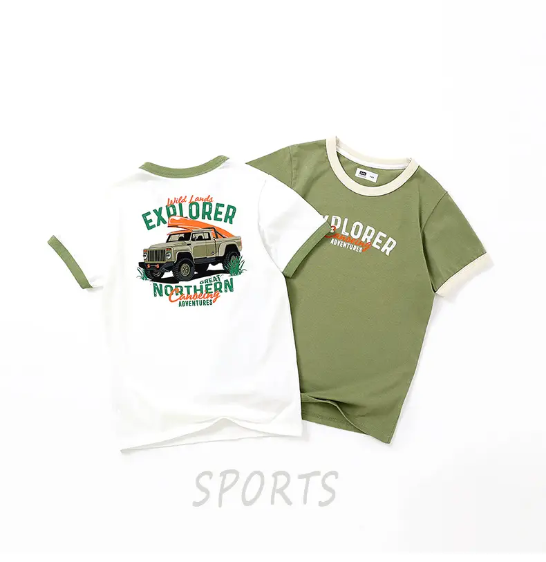 Kids Explorer T-Shirt Cotton Short Sleeve Summer — feature 34