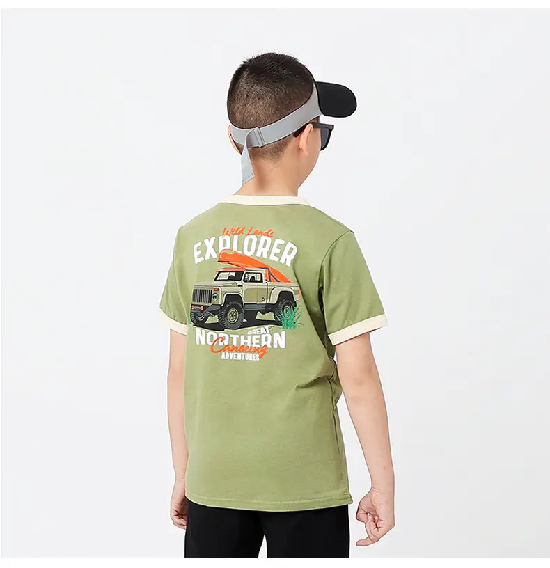 Kids Explorer T-Shirt Cotton Short Sleeve Summer — feature 42