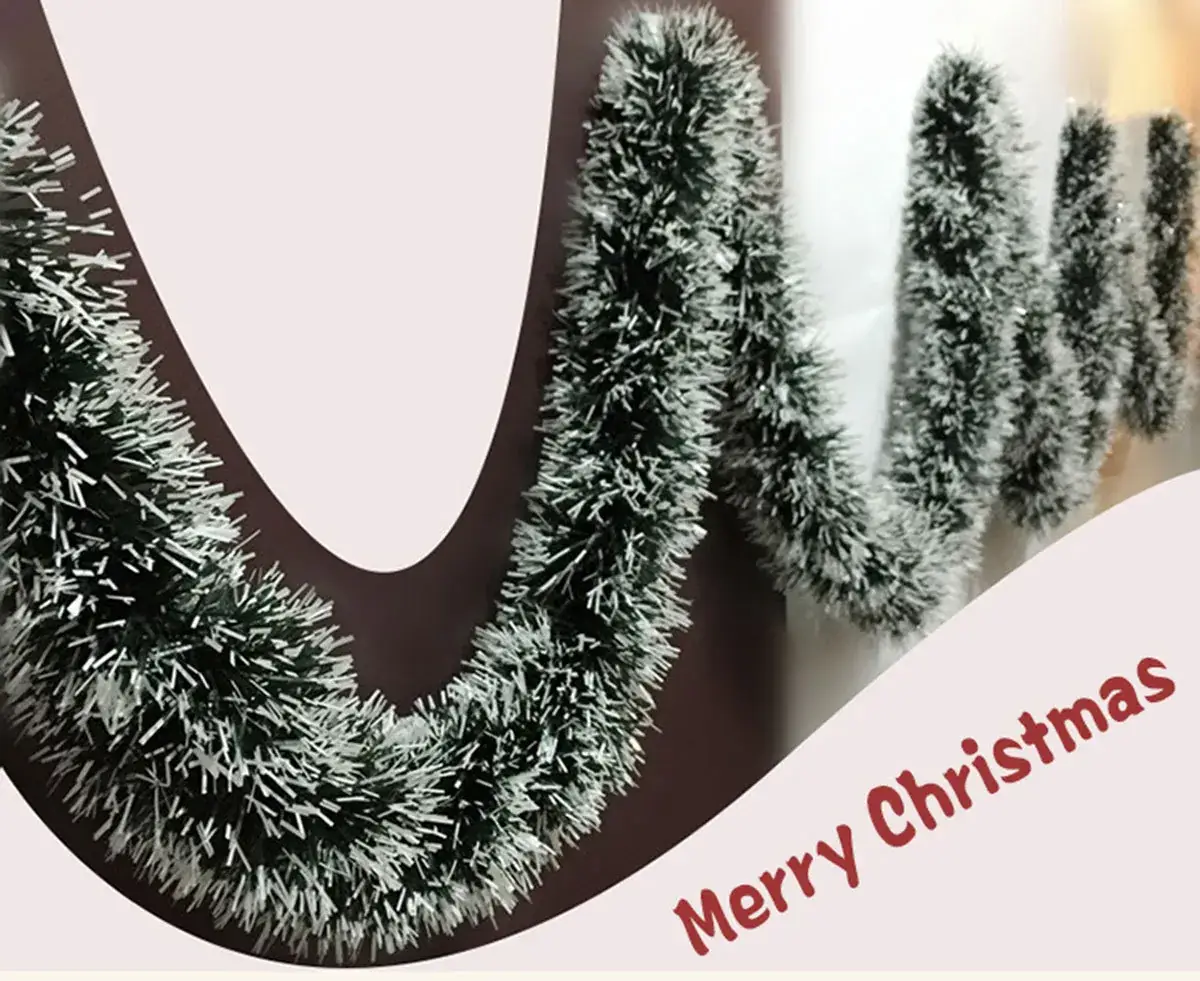 Christmas Tree Decor Black Green White Edge Bow Hotel Decoration — feature 1