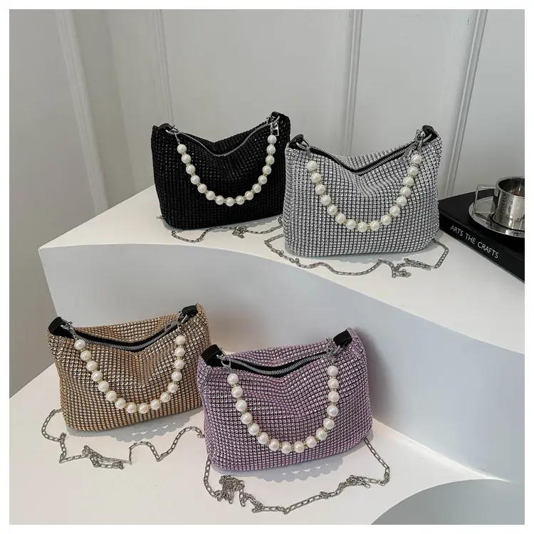 Women's Full Diamond Chain Crossbody Bag 2024 - Image 5