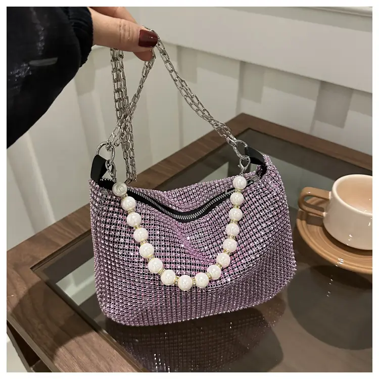 Women's Full Diamond Chain Crossbody Bag 2024 — feature 29