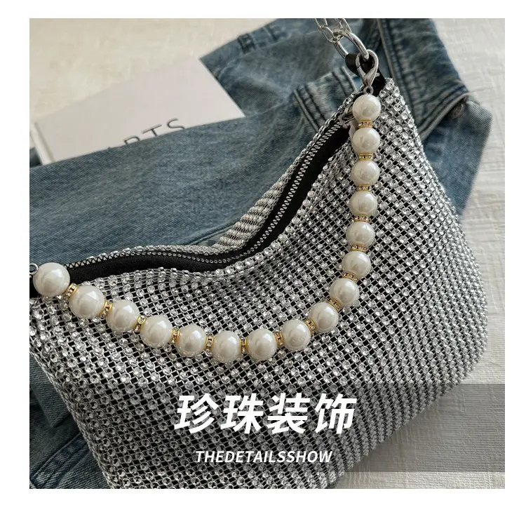 Women's Full Diamond Chain Crossbody Bag 2024 — feature 6