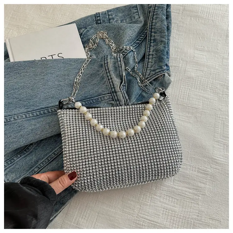 Women's Full Diamond Chain Crossbody Bag 2024 - Image 2
