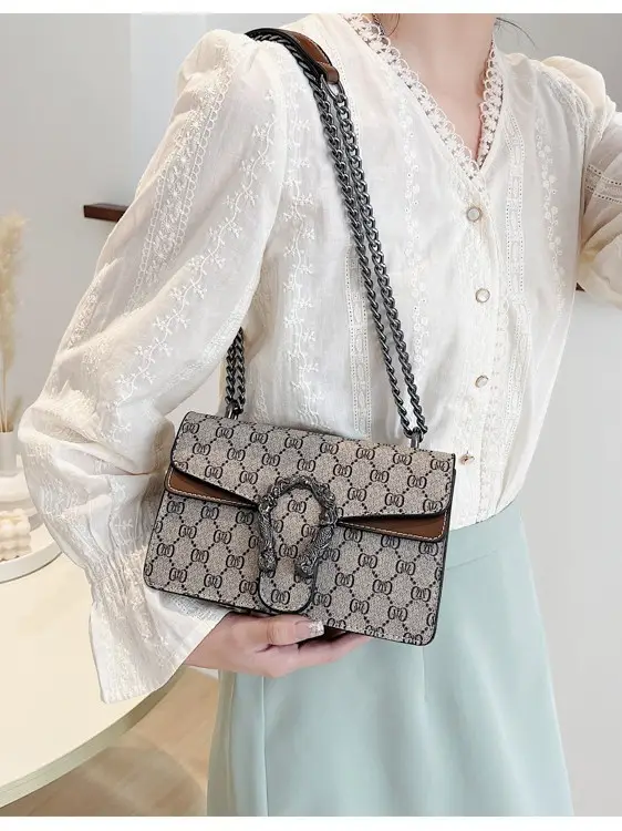 Crossbody Bag Women's Chain Design Large Capacity