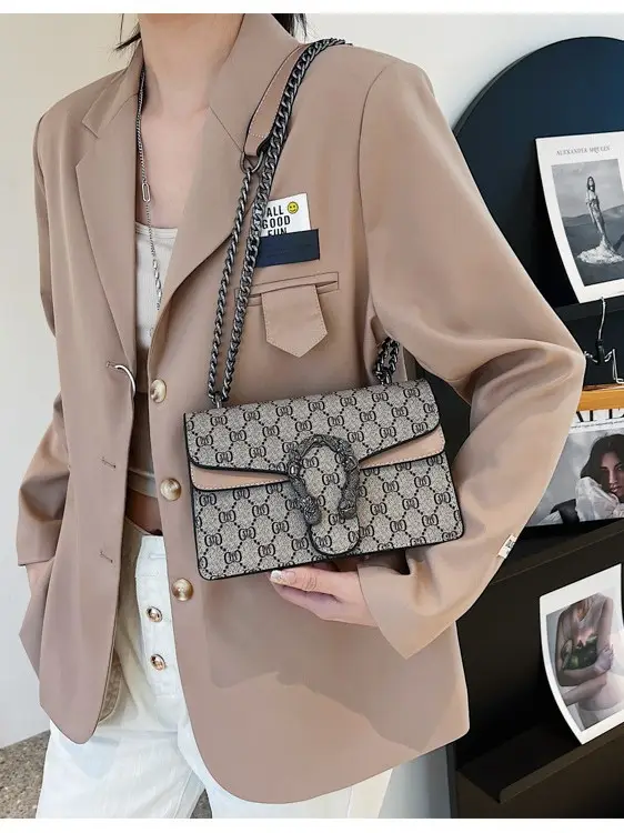 Crossbody Bag Women's Chain Design Large Capacity