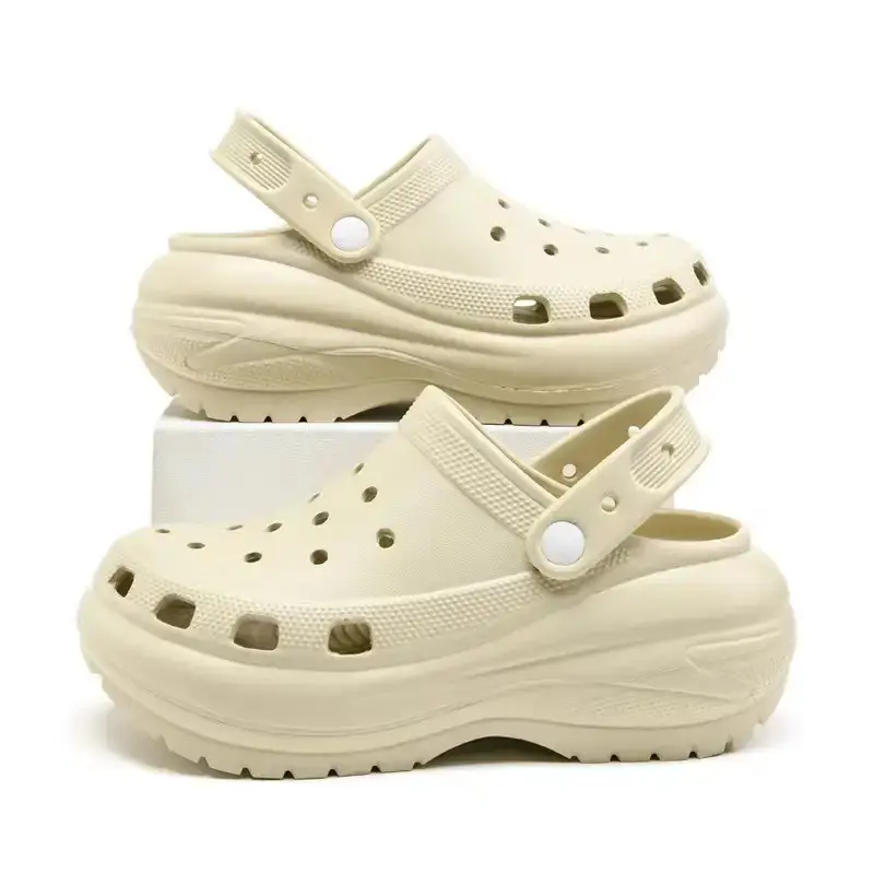 Black Cross Hole Women's Casual Sandals
