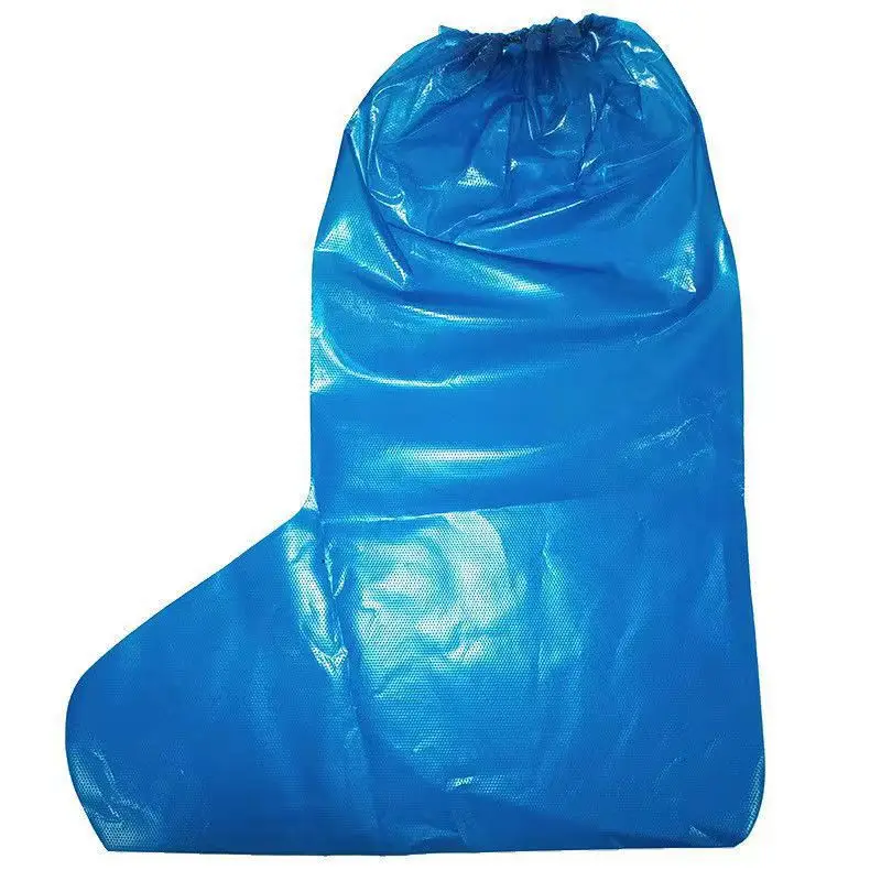 Disposable Waterproof and Dustproof Pe Shoe Covers Rain Boots Thickeneded Wear-Resistant Anti-Slip High Boots Covers Waterproof Shoe Covers for Rainy Days — feature 2