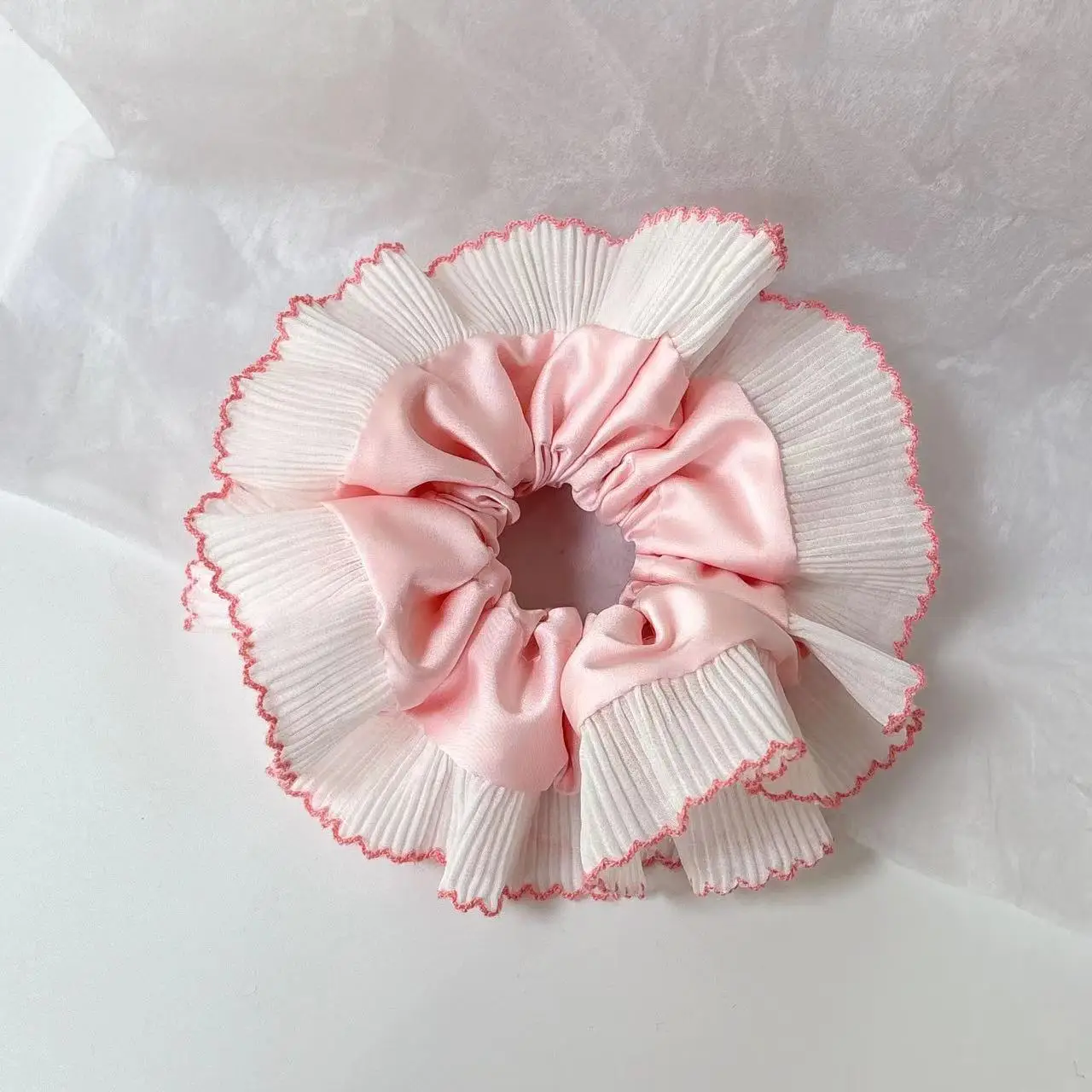 Satin Pink Edge-Large Wreath