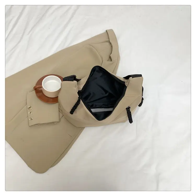 Beige Japanese Artistic Crossbody Bag Large Capacity — feature 18