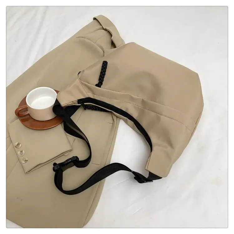 Beige Japanese Artistic Crossbody Bag Large Capacity — feature 21