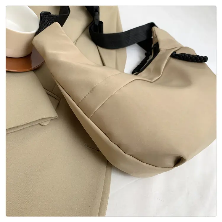 Beige Japanese Artistic Crossbody Bag Large Capacity — feature 22