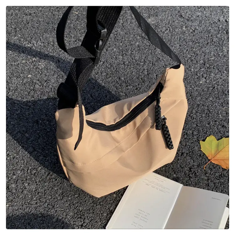 Beige Japanese Artistic Crossbody Bag Large Capacity — feature 36