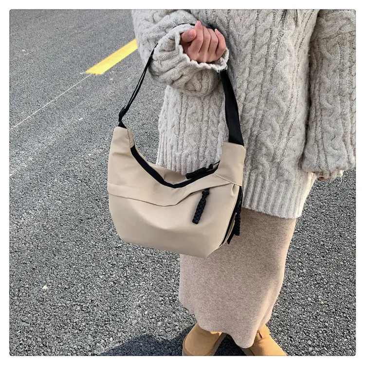 Beige Japanese Artistic Crossbody Bag Large Capacity — feature 42