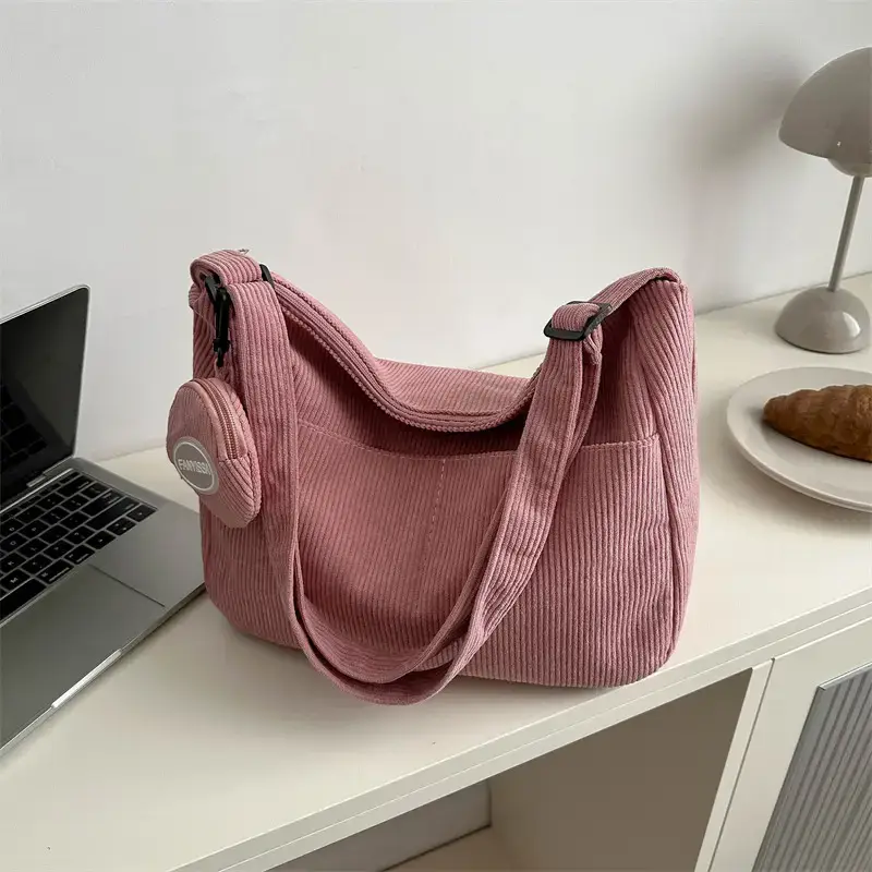 Pink Crossbody Bag for Women with Adjustable Strap - Image 12