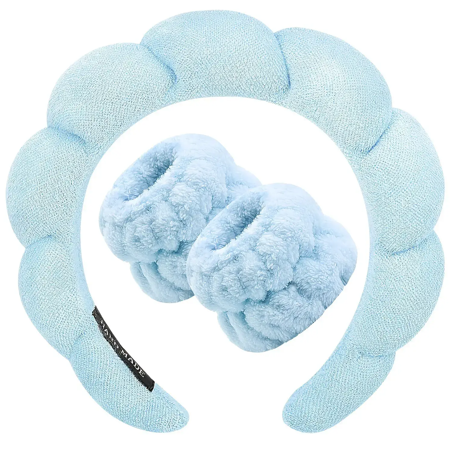 Pink Fleece Hair Band with Makeup Remover — feature 10