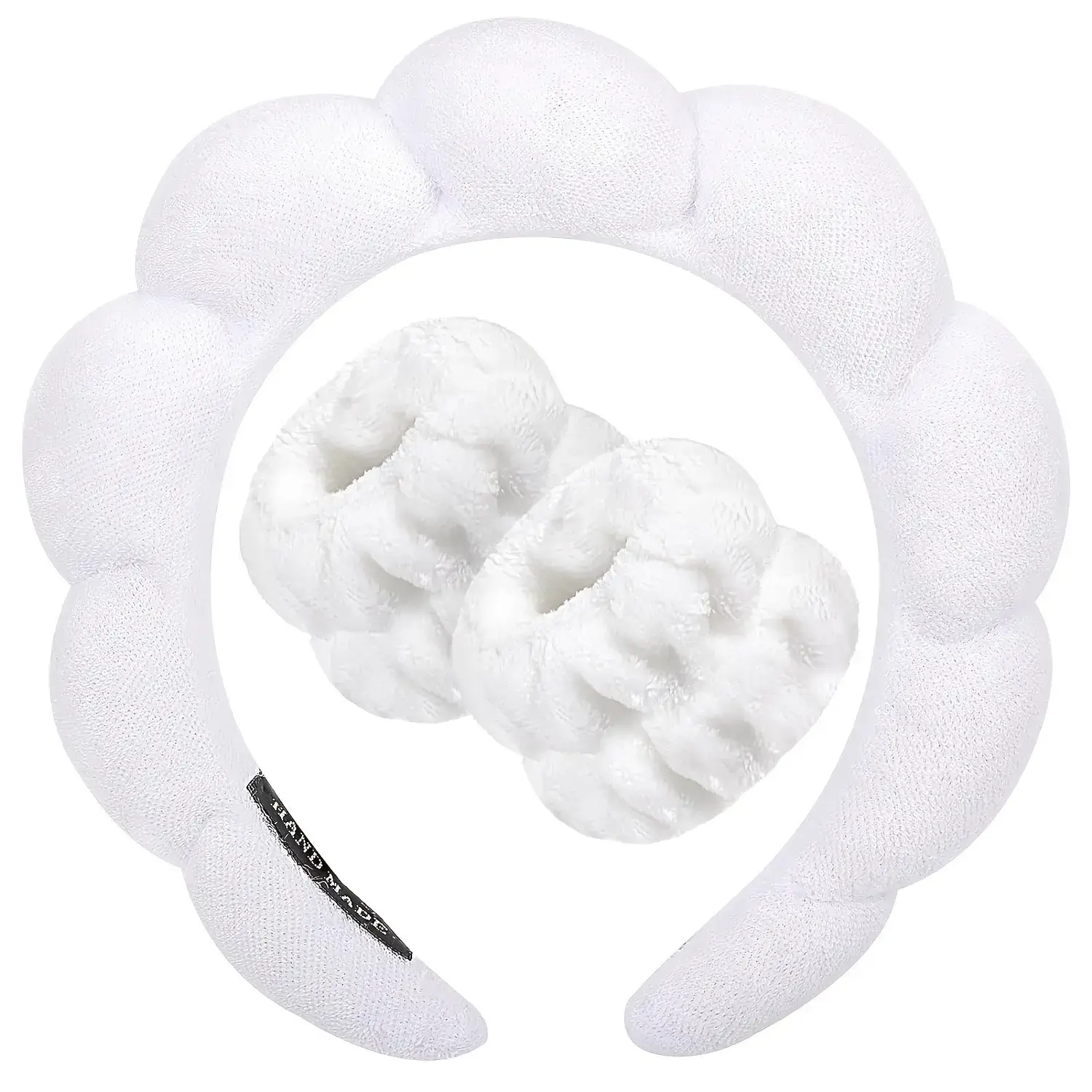 Pink Fleece Hair Band with Makeup Remover — feature 8
