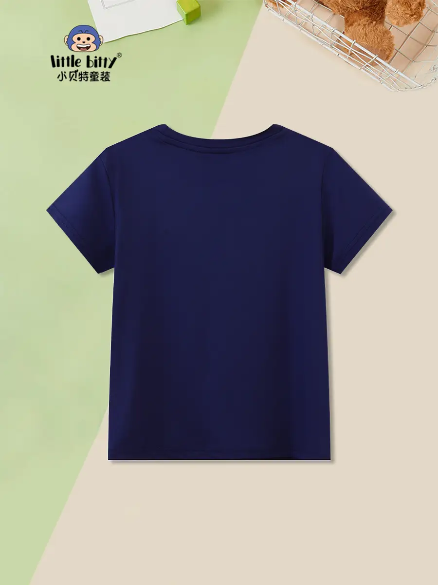 Blue Short Sleeve Boys T-Shirt 2025 Summer - Image 6