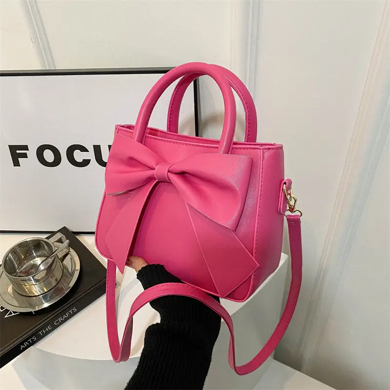 Black Bow Shoulder Bag for Women Spring Summer 2024 - Image 6