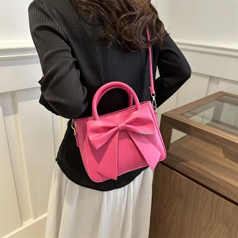 Black Bow Shoulder Bag for Women Spring Summer 2024 - Image 7