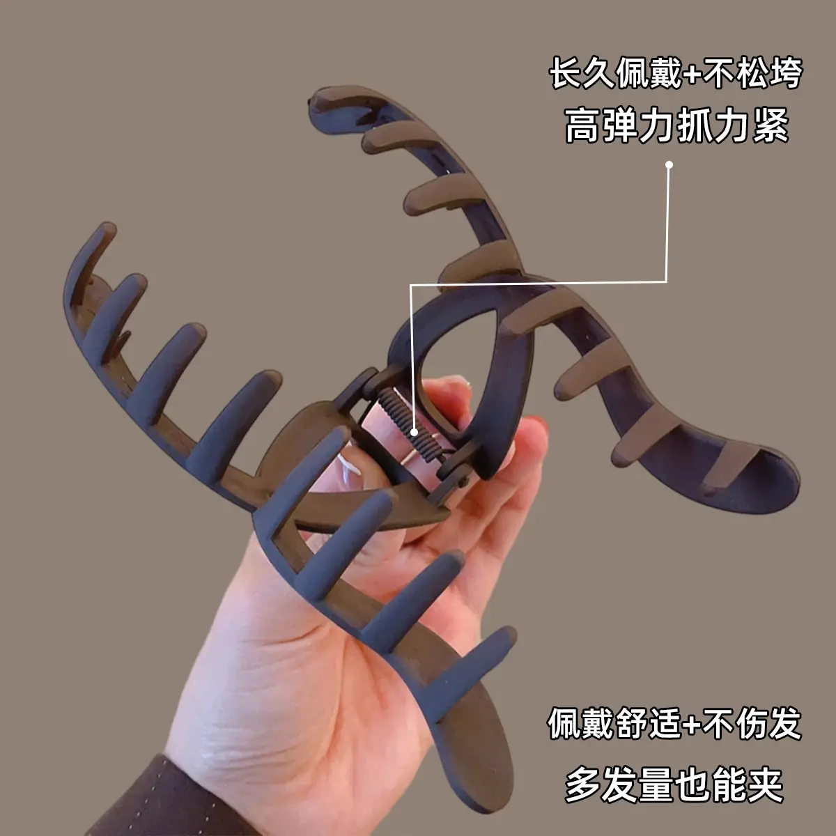 Acrylic Hairpin Women's Large Shark Clip Back Head Disc Hair Grab Clip