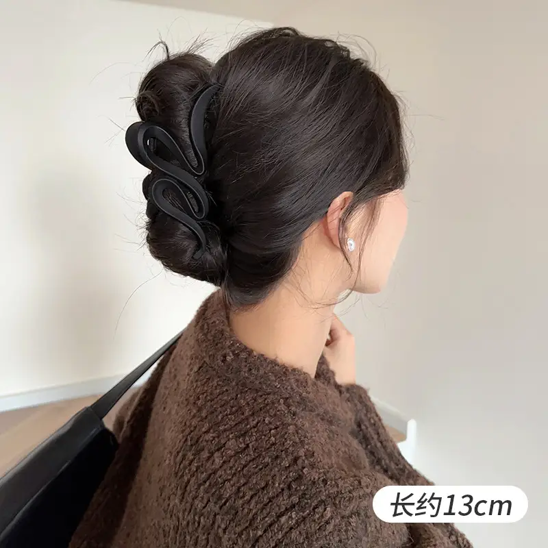 Acrylic Hairpin Women's Large Shark Clip Back Head Disc Hair Grab Clip
