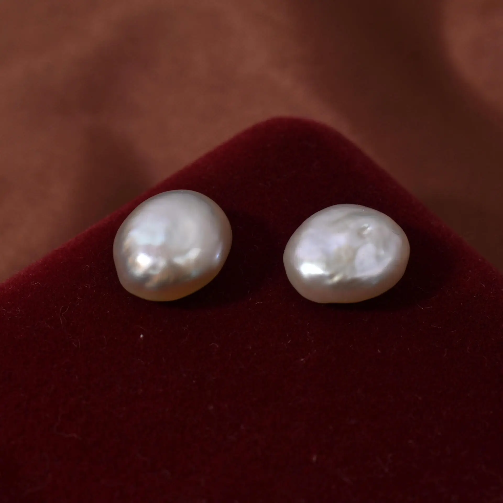 Natural Freshwater Pearl Button Beads for DIY Jewelry