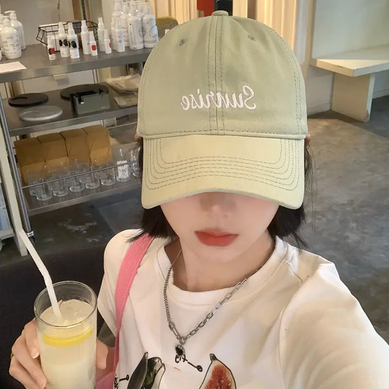 Women Korean Style Letter Embroidered Baseball Cap - Image 7
