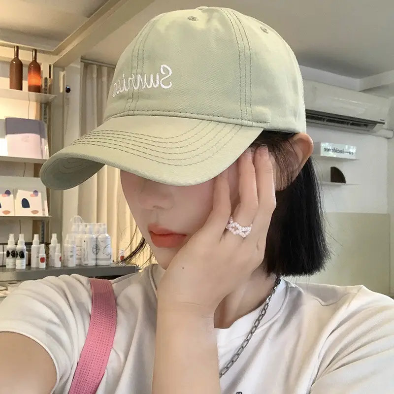 Women Korean Style Letter Embroidered Baseball Cap - Image 8