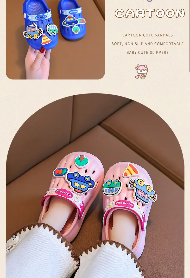 Blue Car Print Kids Sandals Summer Non-Slip — feature 13