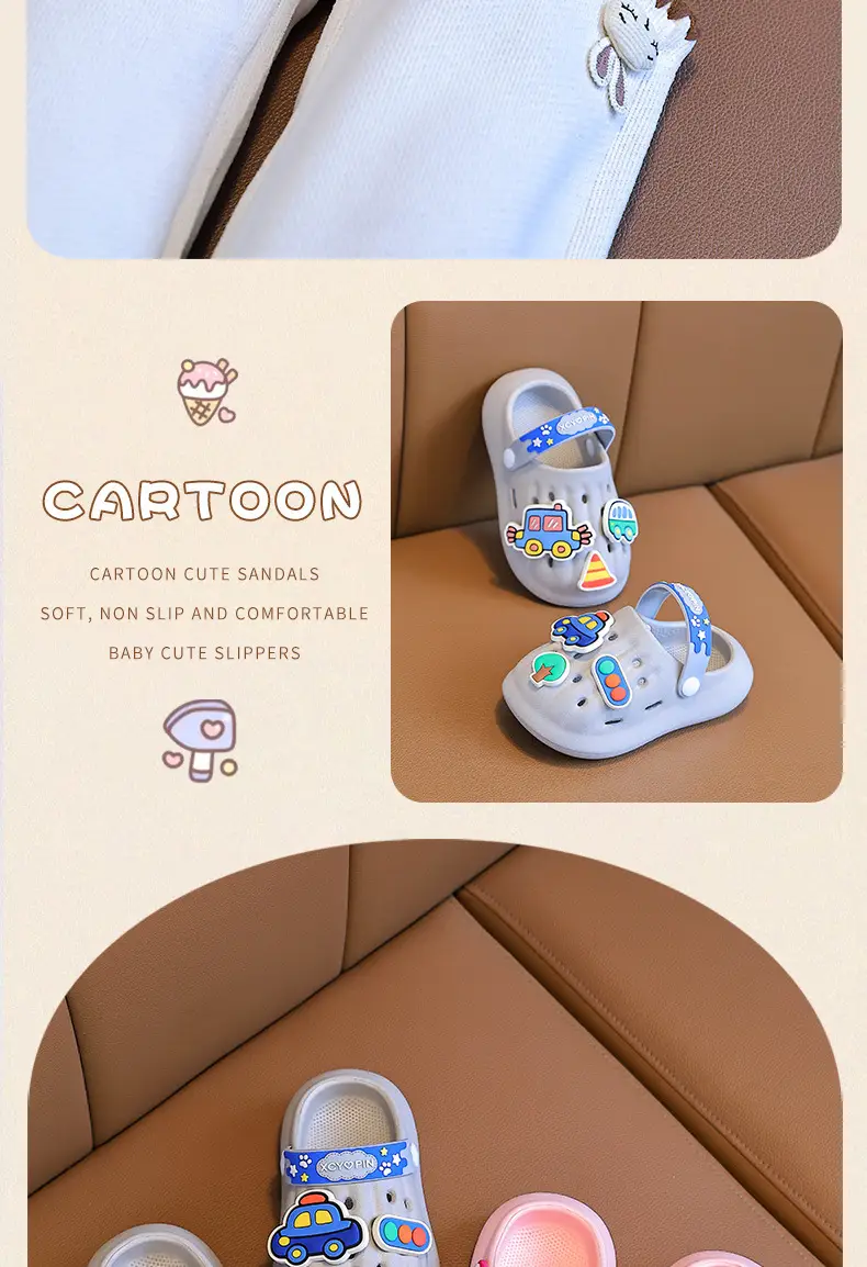Blue Car Print Kids Sandals Summer Non-Slip — feature 14