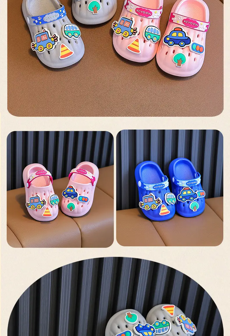 Blue Car Print Kids Sandals Summer Non-Slip — feature 15
