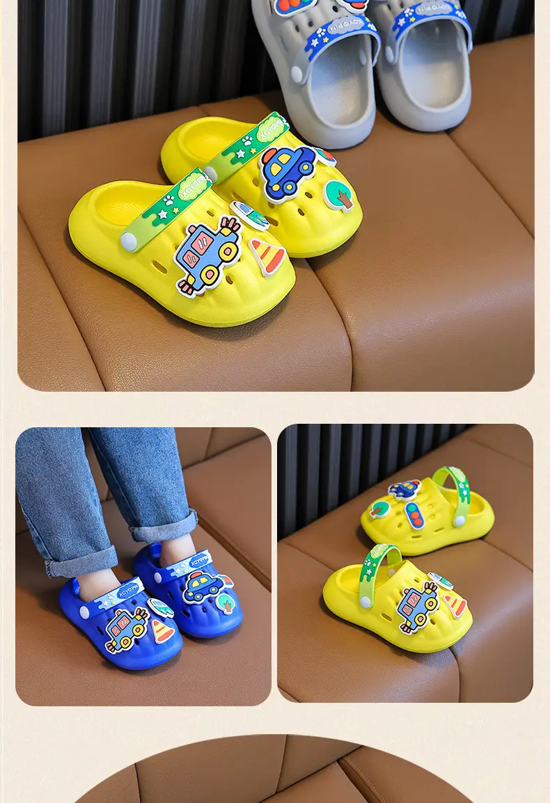 Blue Car Print Kids Sandals Summer Non-Slip — feature 16