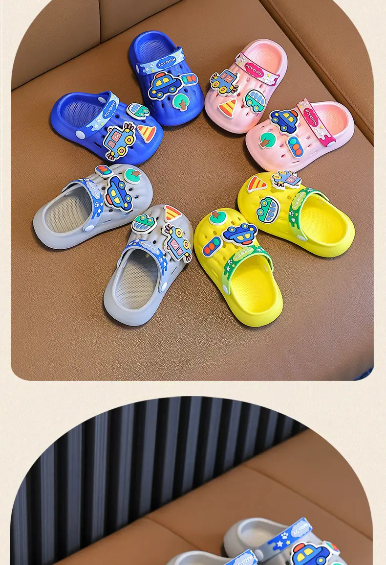 Blue Car Print Kids Sandals Summer Non-Slip — feature 17