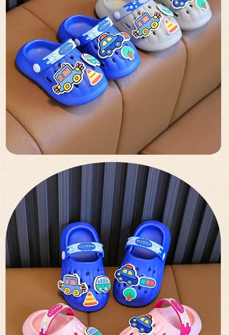 Blue Car Print Kids Sandals Summer Non-Slip — feature 18