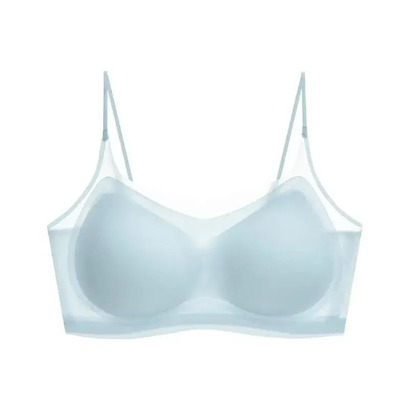 Ice Silk Traceless Women's Summer Bra Thin Large Chest Small - Image 5