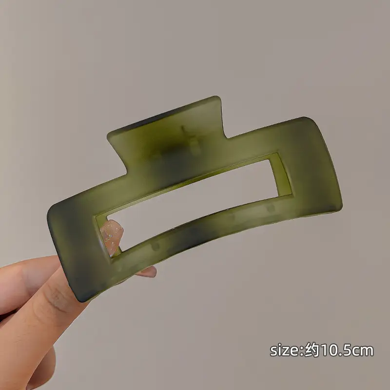 Korean Frosted Green Hairpin Women's High-end Shark Clip - Image 4