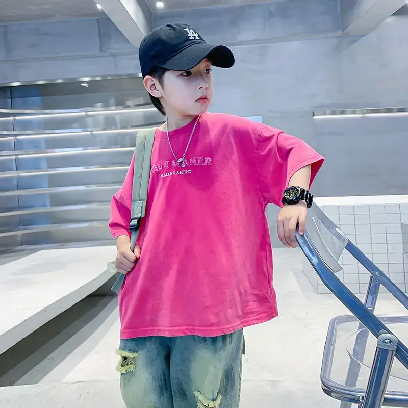 Boys Pink 2026 Casual T-Shirt for Summer - Image 5