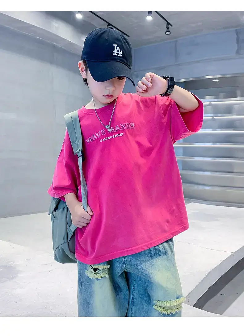 Boys Pink 2026 Casual T-Shirt for Summer — feature 14