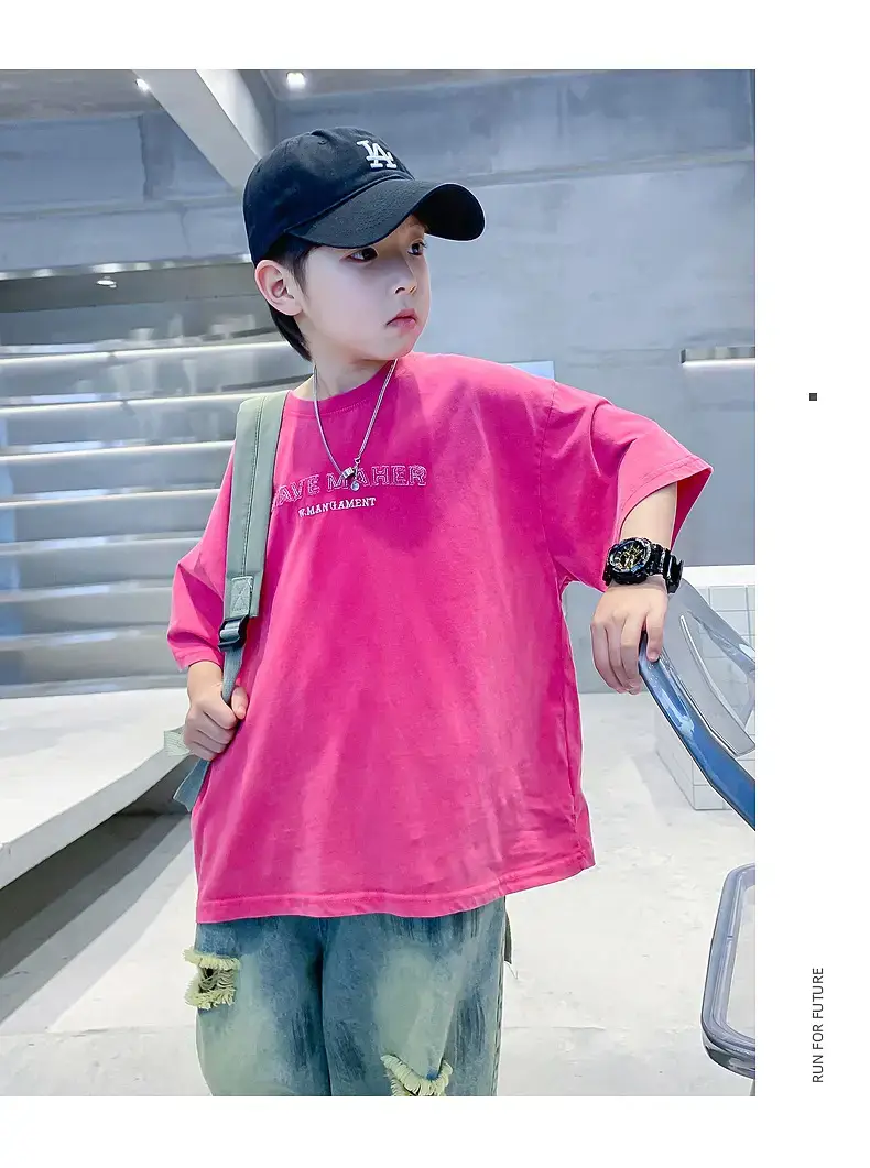 Boys Pink 2026 Casual T-Shirt for Summer — feature 15