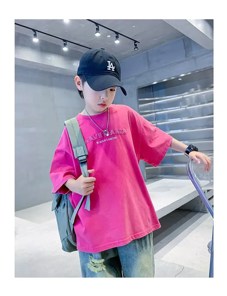 Boys Pink 2026 Casual T-Shirt for Summer — feature 17