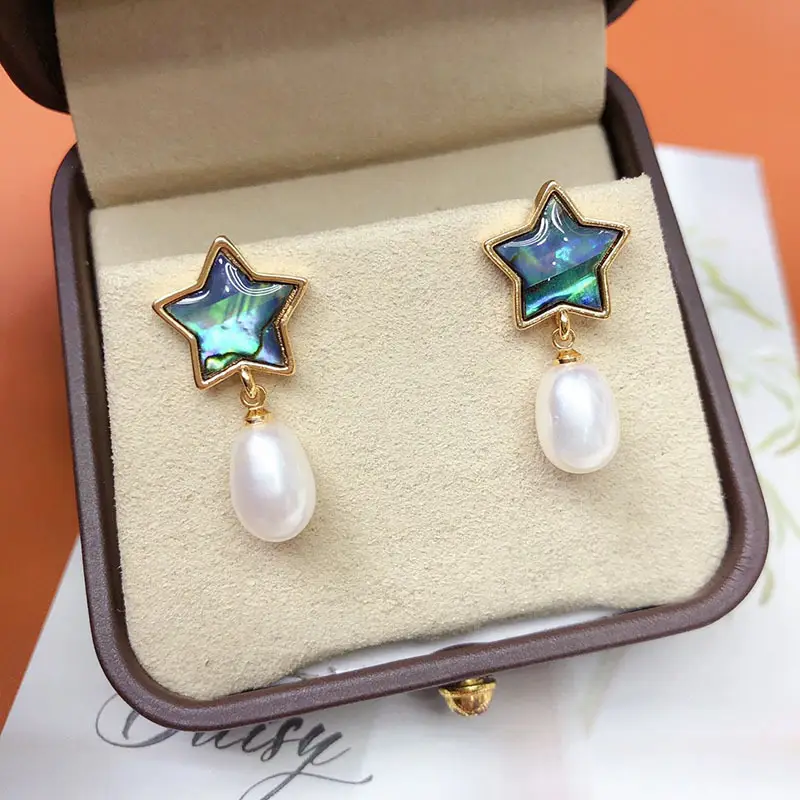 Pearl Earrings with Leaf Design for Women - Image 23