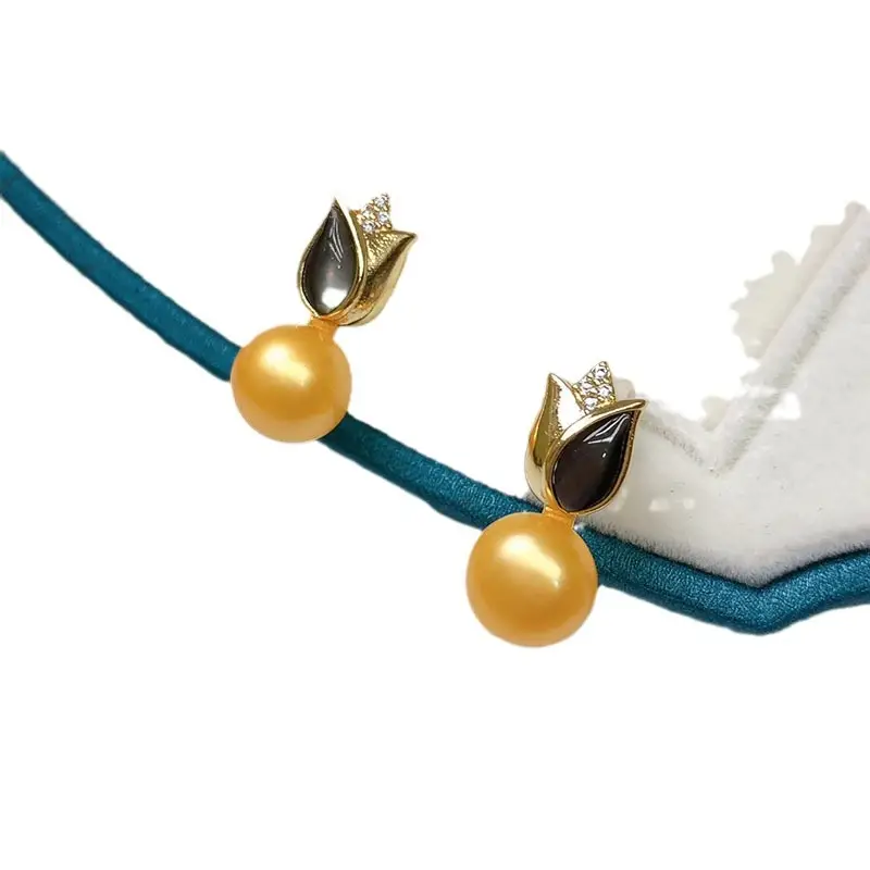 Pearl Earrings with Leaf Design for Women - Image 25