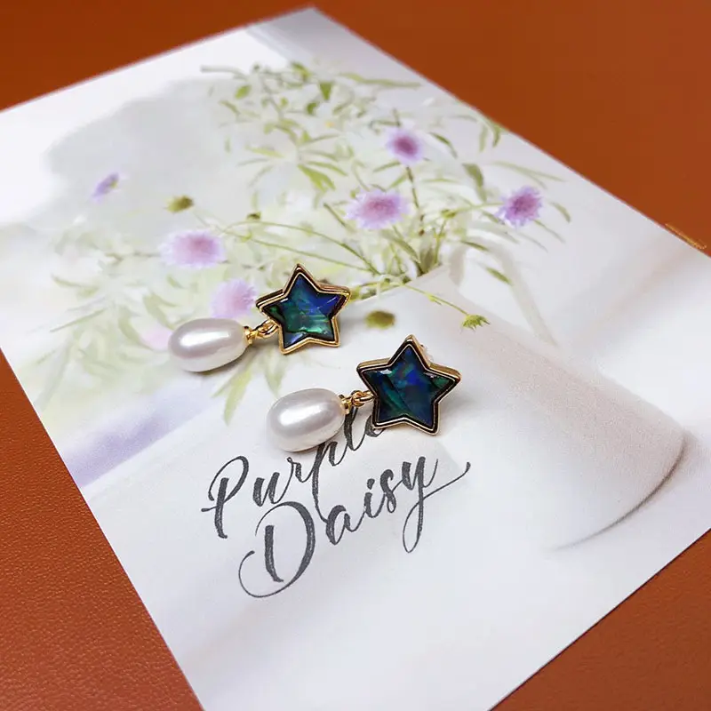 Pearl Earrings with Leaf Design for Women - Image 13