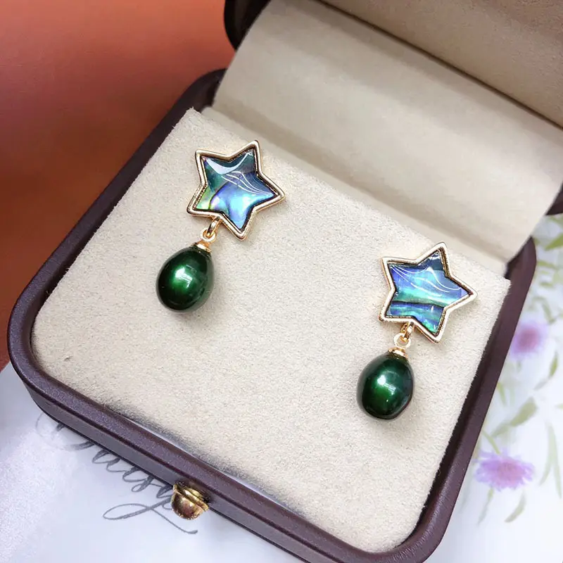 Pearl Earrings with Leaf Design for Women - Image 16